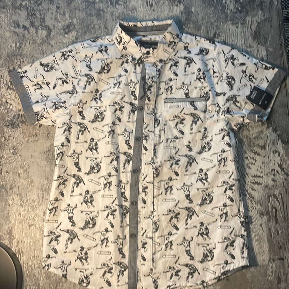 Boys skateboard button up shirt